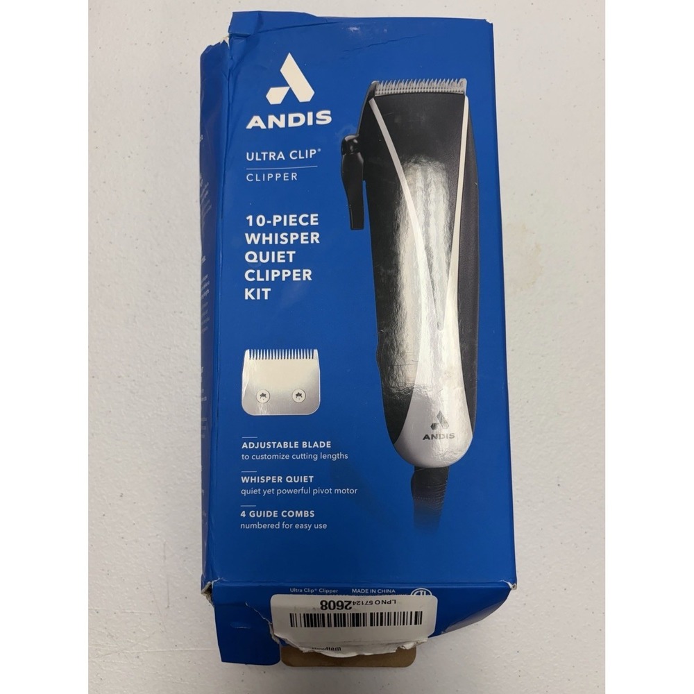 Andis Ultra Clip Hair Clippers, 10 Piece Home Barber And Beard Cutting Clipper
